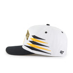'47 NHL Hitch Boston Bruins Diamond Cut Snapback Hat - White / Black