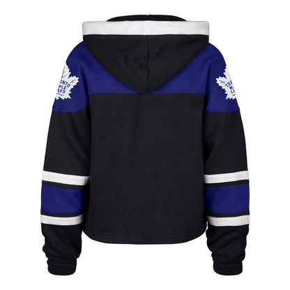 '47 NHL Toronto Maple Leafs Women's Cropped Superior Lace Hoodie - Blue