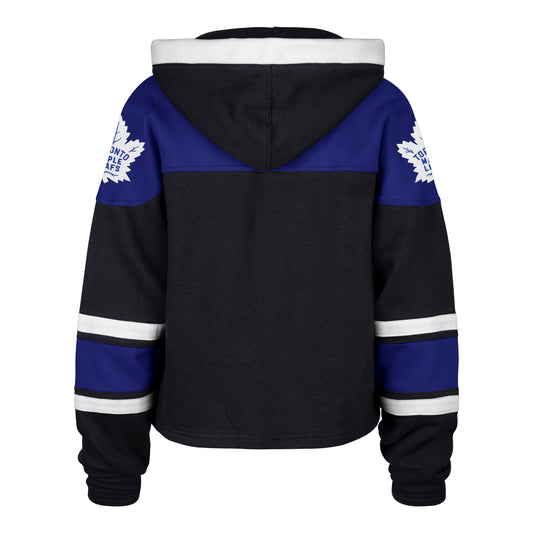 '47 NHL Toronto Maple Leafs Women's Cropped Superior Lace Hoodie - Blue