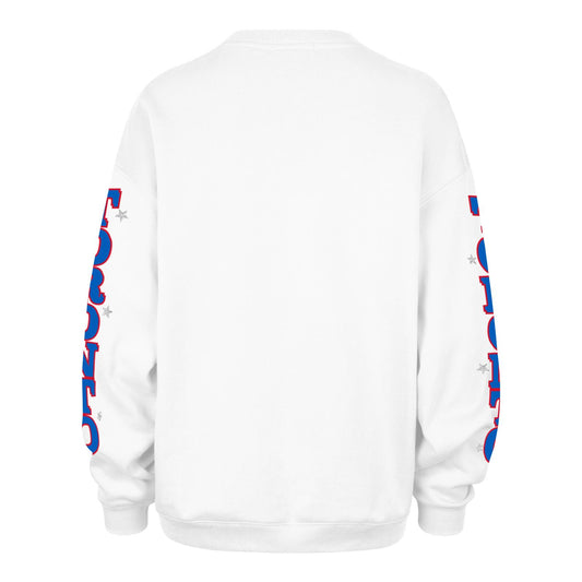 47 MLB Women's Toronto Blue Jays Thunderous Oversized Crew Hoodie - White