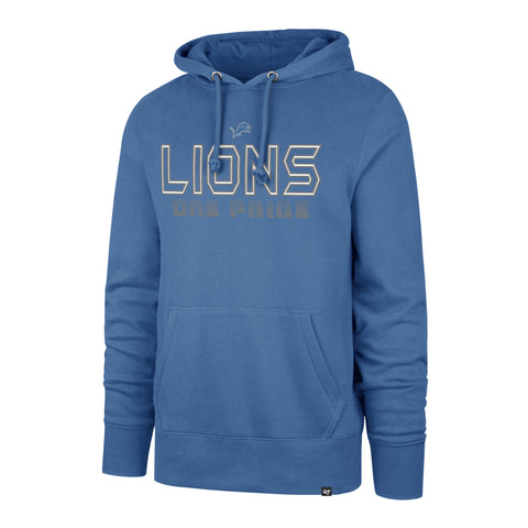 '47 NFL Detroit Lions Byline Headline Hoodie - Blue