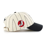 '47 MLB Chicago Cubs Rawlings Pinstripe Clean Up Adjustable Snapback Hat - White/Black