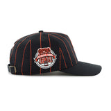 '47 MLB San Francisco Rawlings Pinstripe Hitch Adjustable Snapback Hat - Black