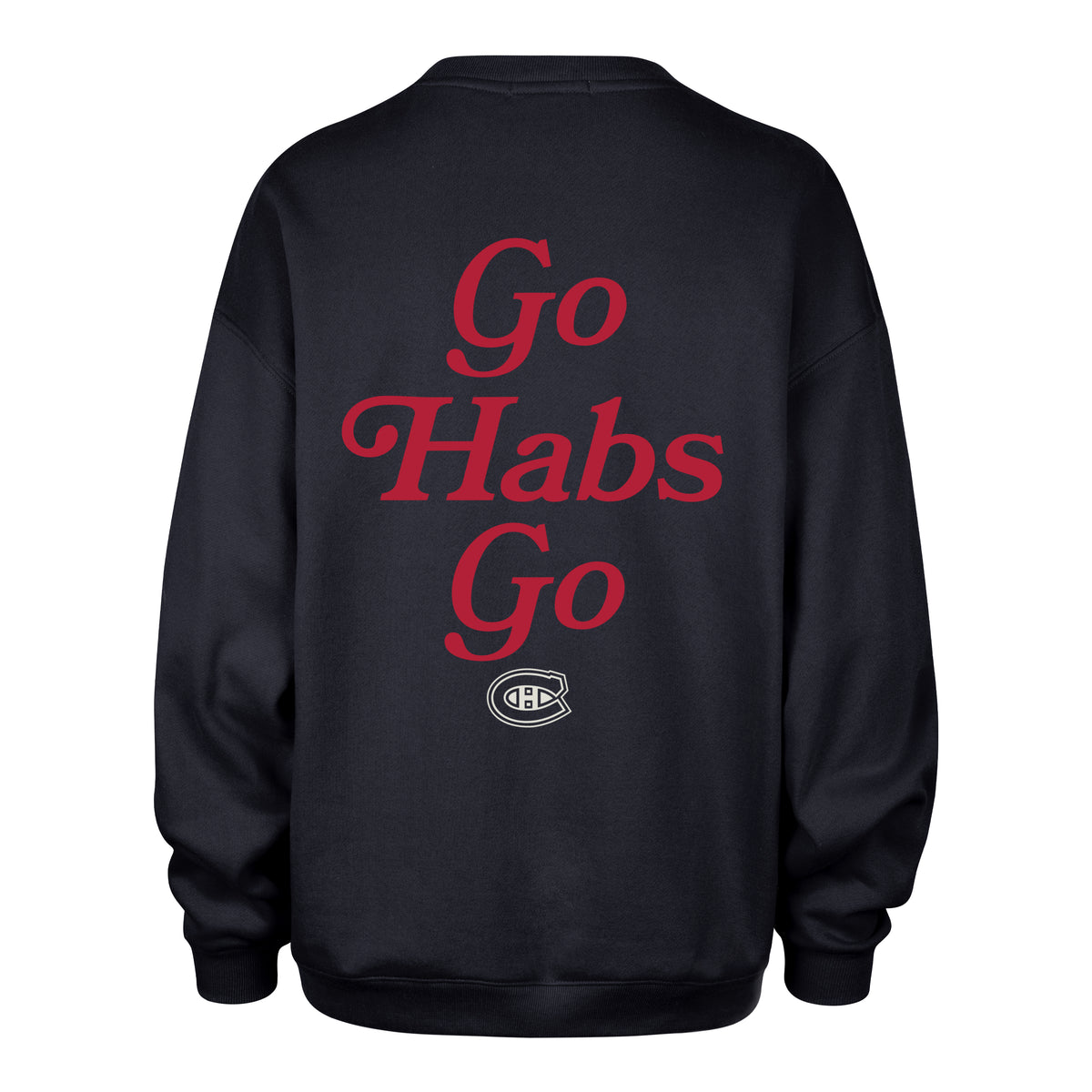 '47 NHL Montreal Canadiens Shout It Out Oversized Crewneck - Black