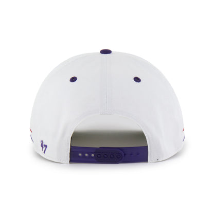 '47 NBA Hitch Toronto Raptors Diamond Cut Snapback Hat - White / Purple