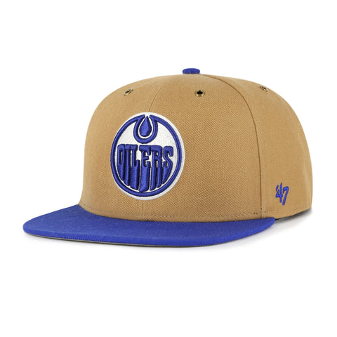 '47 NHL Edmonton Oilers Workshop Captain Snapback - Brown