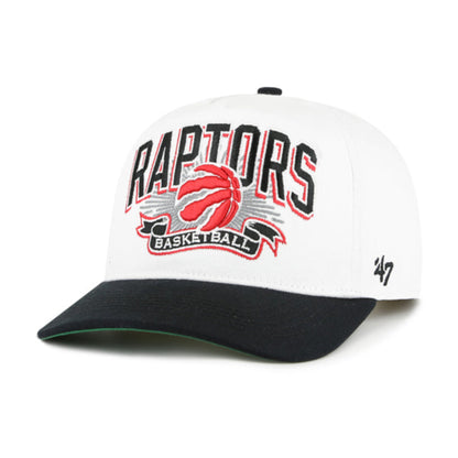 '47 NBA Toronto Raptors Prime Play Hitch Adjustable Snapback Hat - White/Black