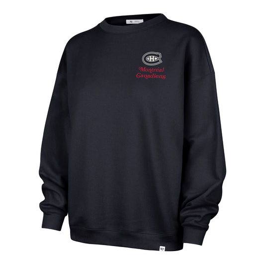 '47 NHL Montreal Canadiens Shout It Out Oversized Crewneck - Black