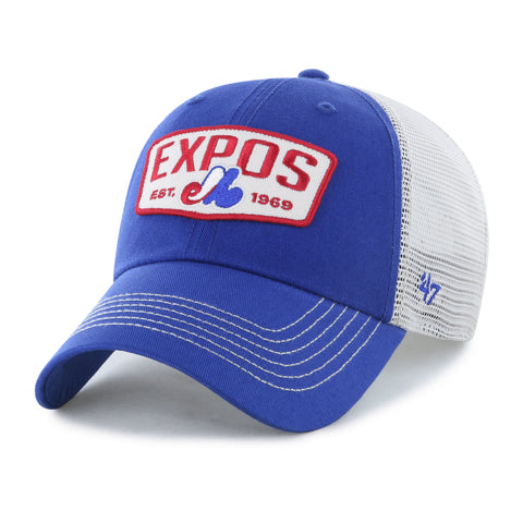 '47 MLB Montreal Expos Carver Clean Up Adjustable Snapback - Blue