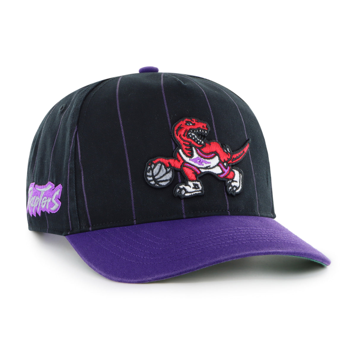 '47 NBA Toronto Raptors Pinstripe Hitch Snapback Hat - Purple