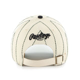 47 MLB Oakland Rawlings Pinstripe Clean Up Adjustable Snapback Hat - White/Black