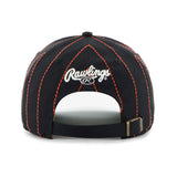 '47 MLB San Francisco Rawlings Pinstripe Hitch Adjustable Snapback Hat - Black