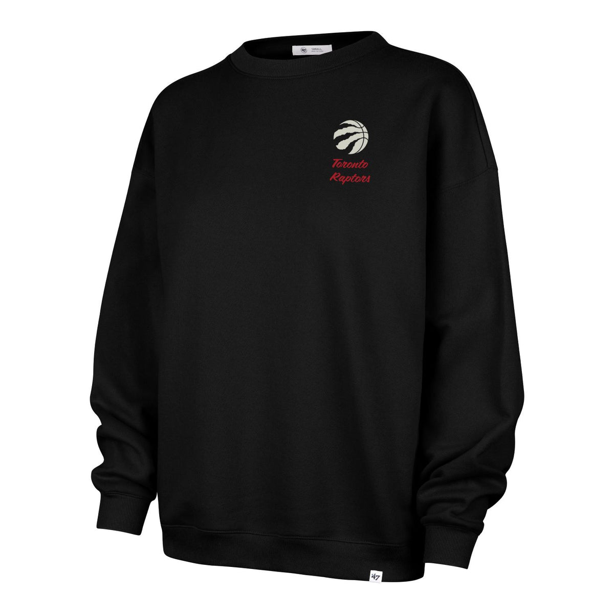 47 NBA Women's Toronto Raptors Shout It Out Oversized Crew Hoodie - Black