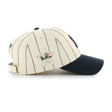 '47 MLB New York Yankees Rawlings Pinstripe Clean Up Adjustable Snapback Hat - White/Navy