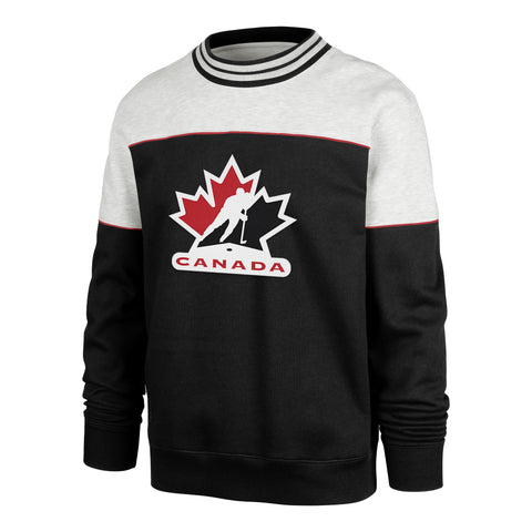 '47 Canada Hockey Satin Lock Crew Neck  - Black/Grey