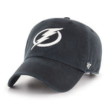 Tampa Bay Lightning '47 NHL Black Alternate Clean Up Adjustable Cap