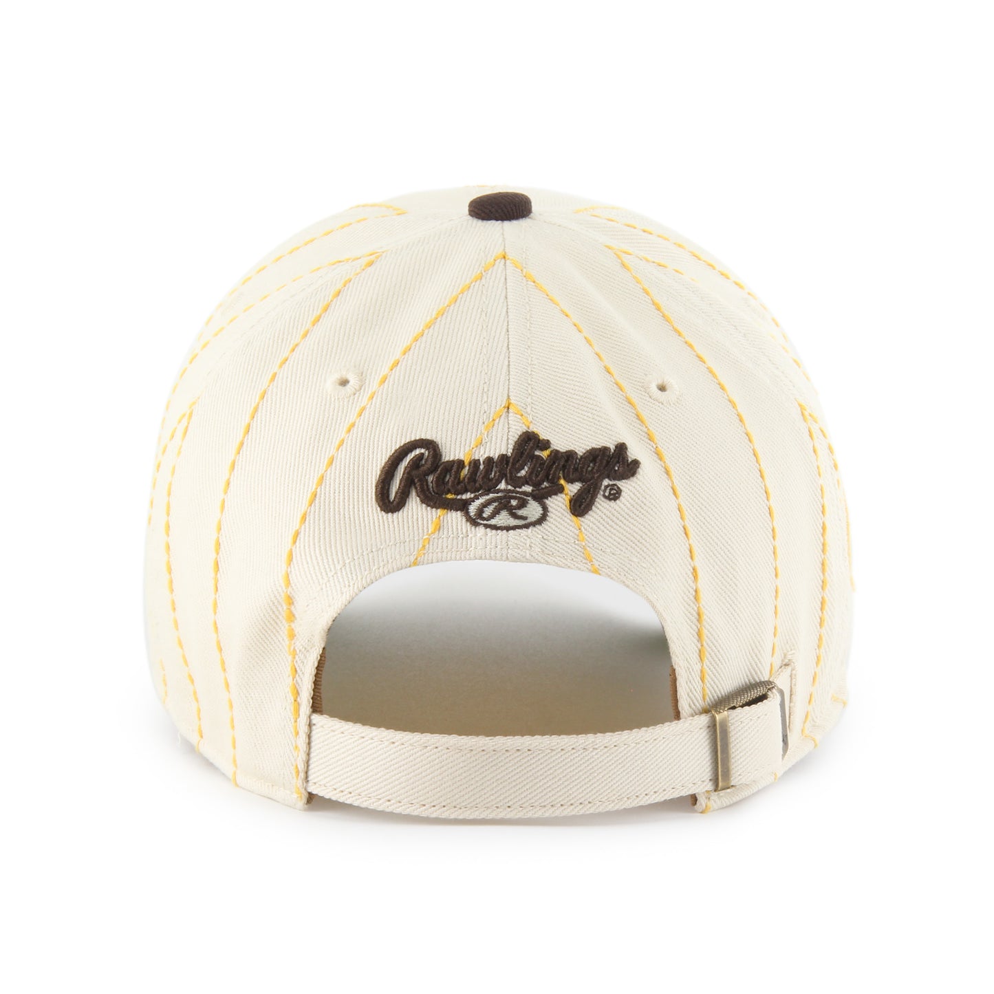 '47 MLB San Diego Padres Rawlings Pinstripe Clean Up Adjustable Snapback Hat - White/Brown