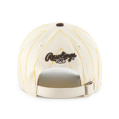 '47 MLB San Diego Padres Rawlings Pinstripe Clean Up Adjustable Snapback Hat - White/Brown