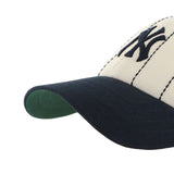 '47 MLB New York Yankees Rawlings Pinstripe Clean Up Adjustable Snapback Hat - White/Navy