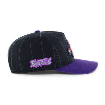 '47 NBA Toronto Raptors Pinstripe Hitch Snapback Hat - Purple