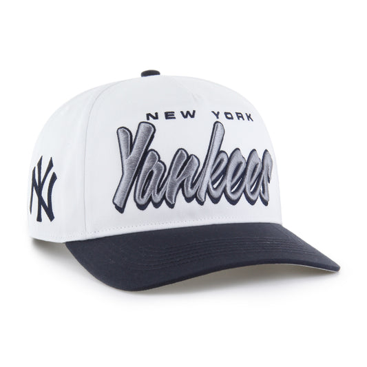 '47 Hitch MLB New York Yankees Drop Shadow Adjustable Cap - White/Navy
