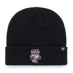 47 NCAA Wisconsin Badgers Raised Cuff Knit Hat - Black