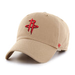 '47 NBA Houston Rockets Clean Up Adjustable Cap - Khaki