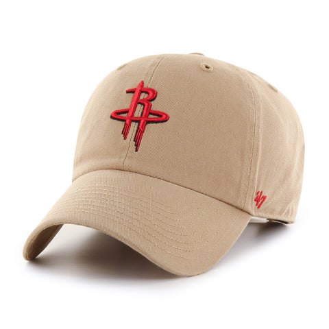 '47 NBA Houston Rockets Clean Up Adjustable Cap - Khaki