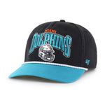 '47 NFL Miami Dolphins Palmero Hitch RF Adjustable Snapback Hat - Black / Teal