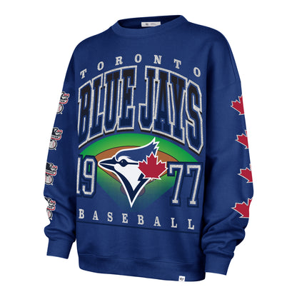 '47 MLB Women's Toronto Blue Jays 'Go Big' Crewneck - Blue