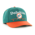 '47 NFL Miami Dolphins Super Hitch Adjustable Snapback Hat - Green  / Orange