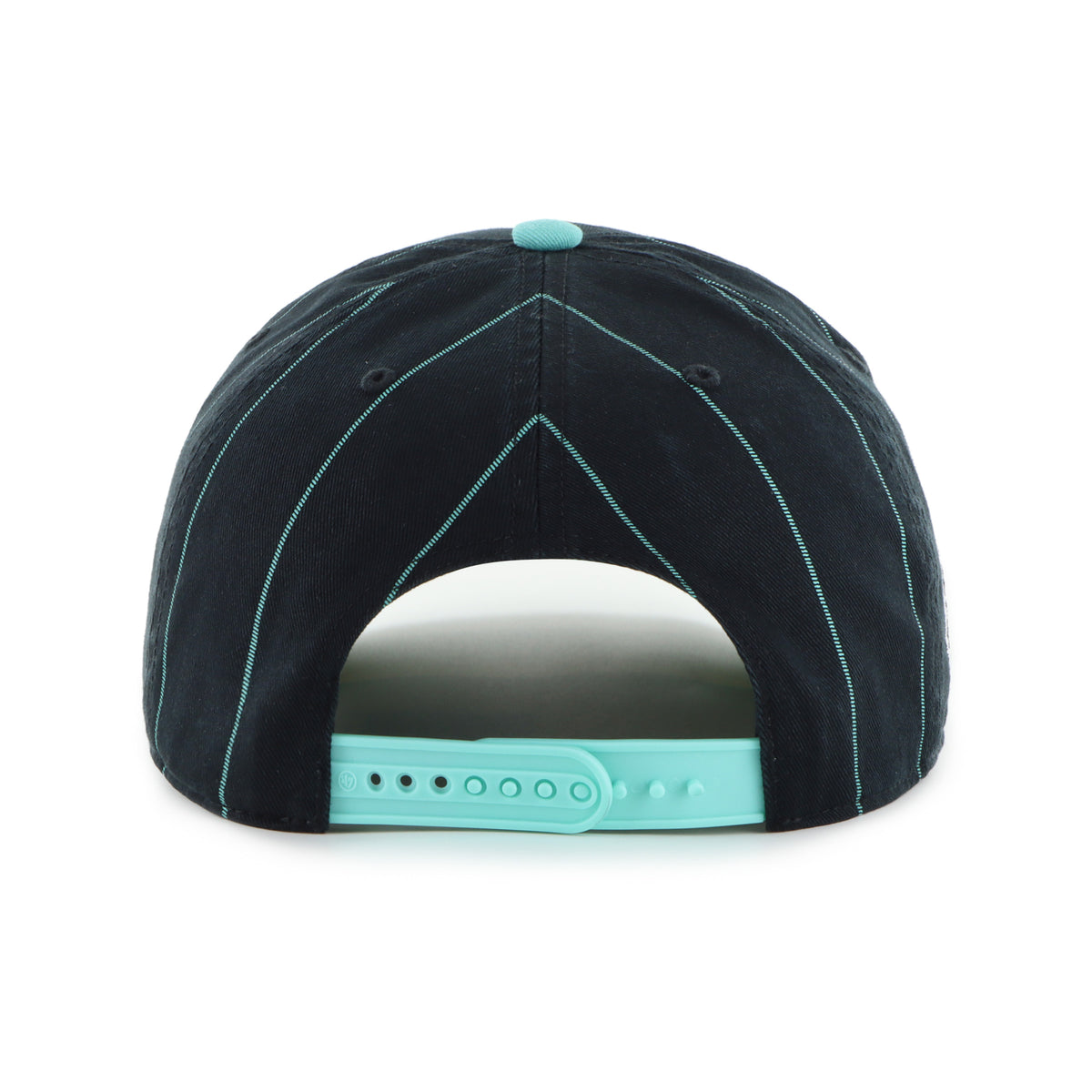 '47 NBA Vancouver Grizzlies Pinstripe Hitch Snapback Hat - Black/Teal