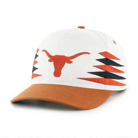 '47 NCAA Texas Longhorns Diamond Hitch Adjustable Snapback Hat - White/Orange