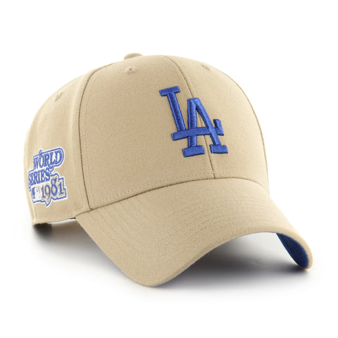 '47 MLB Los Angeles Dodgers 1981 World Series Sure Shot Snapback Hat - Khaki