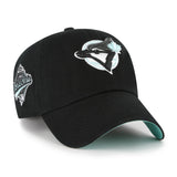 '47 MLB Toronto Blue Jays Black Mint Double Under Clean Up Adjustable Hat - Black