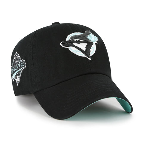 '47 MLB Toronto Blue Jays Black Mint Double Under Clean Up Adjustable Hat - Black