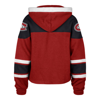 '47 NHL Montreal Canadiens Women's Cropped Superior Lace Hoodie - Red