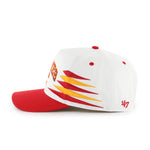 '47 NHL Hitch Calgary Flames Diamond Cut Snapback Hat - White / Red