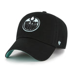 '47 NHL Edmonton Oilers Black Mint Double Under Clean Up Adjustable Hat - Black