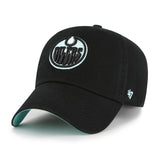 '47 NHL Edmonton Oilers Black Mint Double Under Clean Up Adjustable Hat - Black