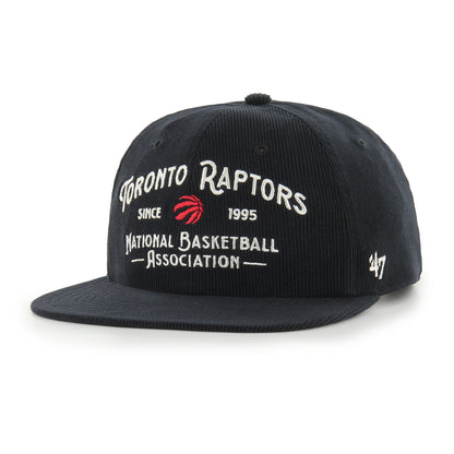 '47 NBA Toronto Raptors Championship Whitlock Captain RL Corduroy Snapback -  Black