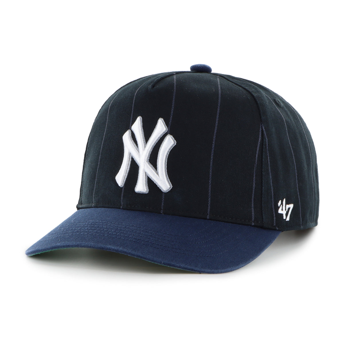 '47 MLB New York Yankees Pinstripe Hitch Snapback Hat - Black/Navy