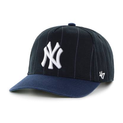 '47 MLB New York Yankees Pinstripe Hitch Snapback Hat - Black/Navy