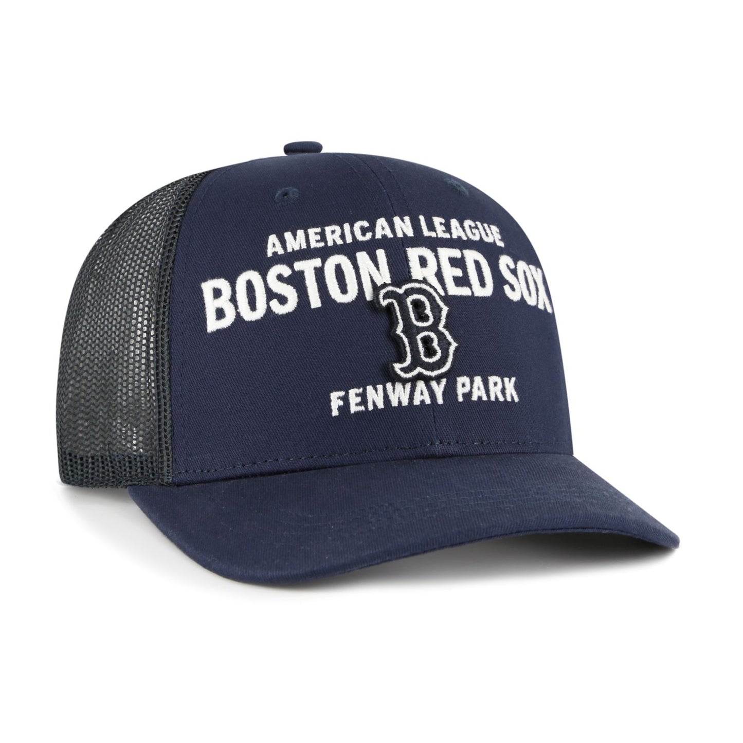 '47 MLB Boston Red Sox Contemporary Trucker Adjustable Snapback Hat -Navy Blue