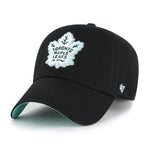 '47 NHL Toronto Maple Leafs Black Mint Double Under Clean Up Adjustable Hat - Black