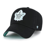 '47 NHL Toronto Maple Leafs Black Mint Double Under Clean Up Adjustable Hat - Black