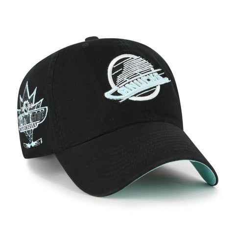 '47 NHL Vancouver Canucks Black Mint Double Under Clean Up Adjustable Hat - Black