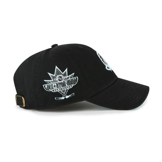 '47 NHL Vancouver Canucks Black Mint Double Under Clean Up Adjustable Hat - Black
