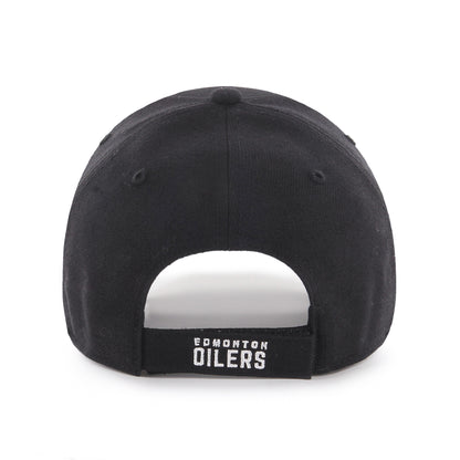 47 Men's Edmonton Oilers Black/White MVP Adjustable Hat - One Size