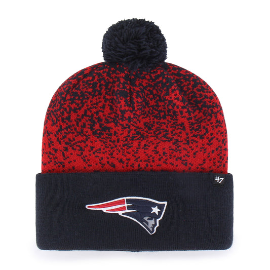 '47 NFL New England Patriots  Fizzle Cuff Knit Beanie - Navy/Red